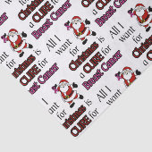 Papier Mousseline Tout ce que je veux pour Noël/Père Noël...Cancer d (Détail)