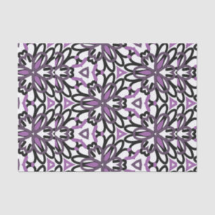 Papier Mousseline Toute occasion de design géométrique violet et gri