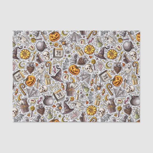 Papier Mousseline Toutes les choses Halloween (Recto)