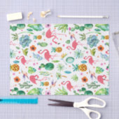 Papier Mousseline Toutes les choses Tropical & Flamants roses roses  (Artisanat)