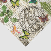 Papier Mousseline Toutes les Occasion Antique Look Papillons et Ferm (Détail)