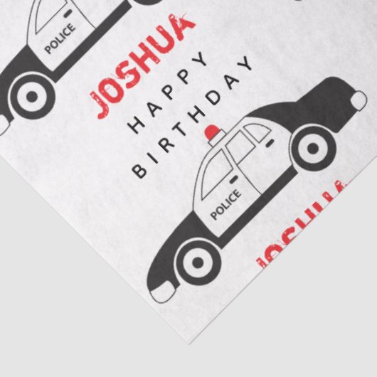 Papier Mousseline Toy Police Car Custom (Détail)