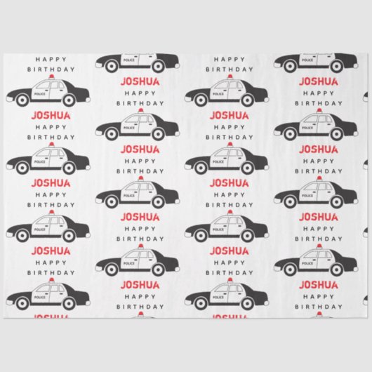 Papier Mousseline Toy Police Car Custom (Recto)