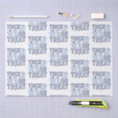 Papier Mousseline Trace ou traiter les fantômes mignons Halloween bl (Artisanat)