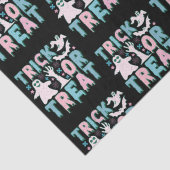 Papier Mousseline Trace ou traiter les fantômes mignons Halloween no (Détail)