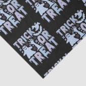 Papier Mousseline Trace ou traiter les fantômes mignons Halloween no (Détail)