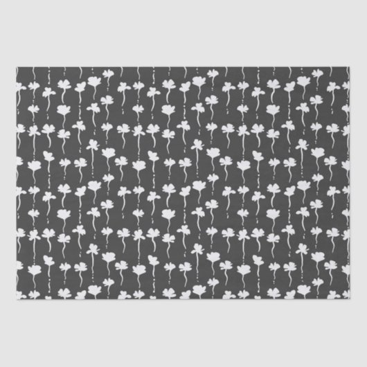 Papier Mousseline Traces florales (Recto)