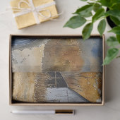 Papier Mousseline Tracteur bleu rustique Aquarelle à grange blanche (Cadeau)