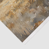 Papier Mousseline Tracteur bleu rustique Aquarelle à grange blanche (Détail)