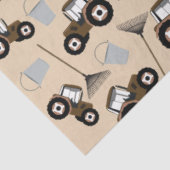 Papier Mousseline Tracteur Camion Motif Équipement agricole (Détail)