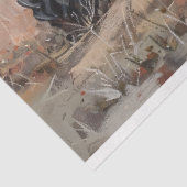 Papier Mousseline Tracteur dans le champ Découpage rustique (Détail)