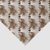 Papier Mousseline Tracteur vintage rouillé (Détail)