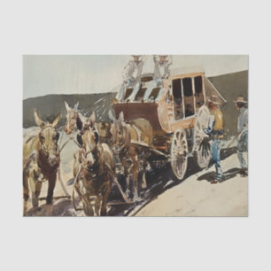 Papier Mousseline « Trail Drive » Art western par Edward Borein
