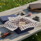 Papier Mousseline Train à vapeur rouge