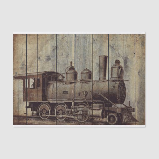 Papier Mousseline Train à vapeur Vintage (Recto)