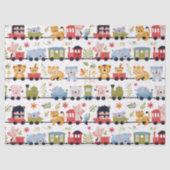Papier Mousseline Train d'animaux bébé (Recto)