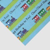 Papier Mousseline Train de Choo Choo d'anniversaire (Détail)
