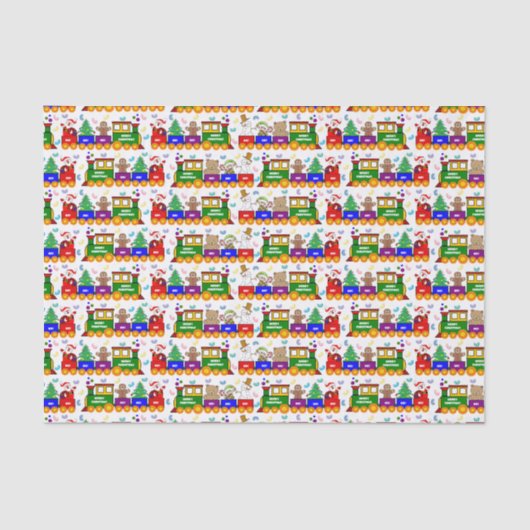 Papier Mousseline Train de jouet de Noël et dragées à la gelée de (Recto)