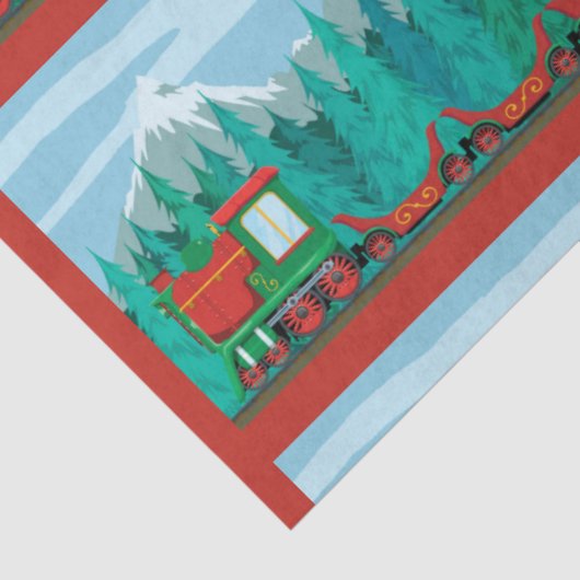 Papier Mousseline Train de Noël (Détail)