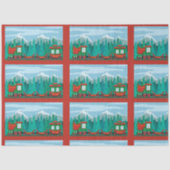 Papier Mousseline Train de Noël (Recto)