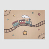 Papier Mousseline Train en bois (Recto)