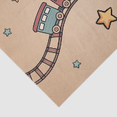 Papier Mousseline Train en bois (Détail)