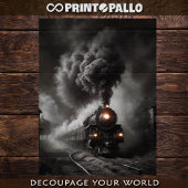 Papier Mousseline Train fantôme de 1900 dans une station désertique