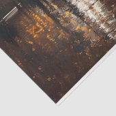 Papier Mousseline Train quittant la station Peinture Découpage (Détail)