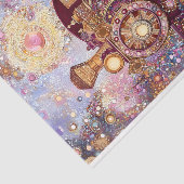 Papier Mousseline Train Whimsical Steampunk, Mosaic DH5L Découpage (Détail)