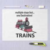 Papier Mousseline Trains multiples arrêts mais une destination Train (Artisanat)