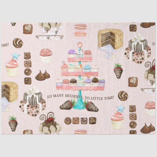 Papier Mousseline Traitements sucrés Cupcakes Chocolats dans gâteaux (Recto)