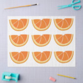 Papier Mousseline Tranche de fruit orange (Artisanat)