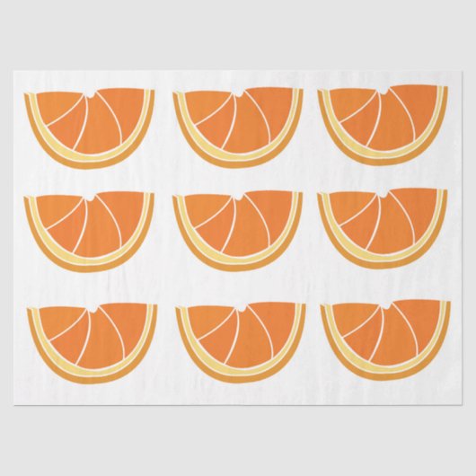 Papier Mousseline Tranche de fruit orange (Recto)