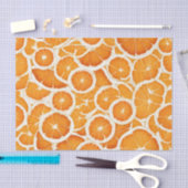 Papier Mousseline Tranches de fruits orange (Artisanat)