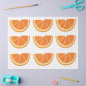 Papier Mousseline Tranches de fruits orange (Artisanat)