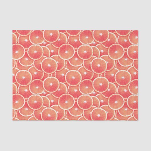 Papier Mousseline Tranches de pamplemousse rose (Recto)