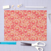 Papier Mousseline Tranches de pamplemousse rose (Artisanat)