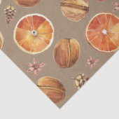 Papier Mousseline Tranches d'orange séchées Rustiques Kraft Épices e (Détail)