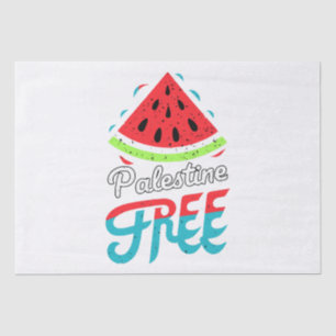 Papier Mousseline Tranches paisibles Watermelon Free Palestine - Sou
