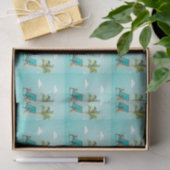 Papier Mousseline Transat de plage et palmier (Cadeau)