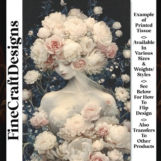 Papier Mousseline Translucide Fleurs Pastel Girl Translucide AG2 Déc