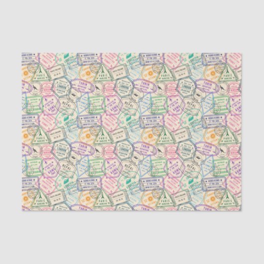 Papier Mousseline Travel Stamps (Recto)