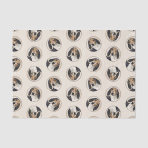 Papier Mousseline Treeing Walker Coonhound Peinture Chien Art origin