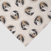 Papier Mousseline Treeing Walker Coonhound Peinture Chien Art origin (Détail)