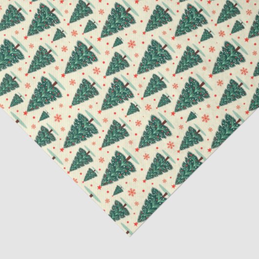 Papier Mousseline Trees and Snowflakes (Détail)