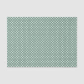 Papier Mousseline Trèfle Micro Point (Vert Clair Sur Vert) (Recto)