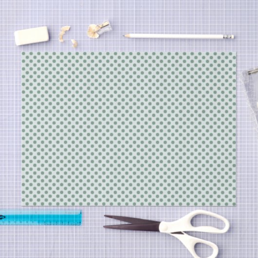 Papier Mousseline Trèfle Micro Point (Vert sur vert clair) (Artisanat)