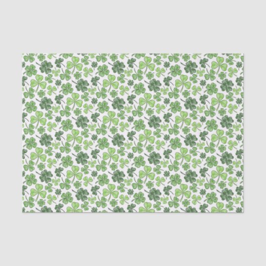 Papier Mousseline Trèfle Vert (Recto)