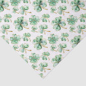 Papier Mousseline Trèfle Vert Or Saint-Patrick (Détail)