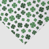 Papier Mousseline Trèfles de la Saint-Patrick verts blancs (Détail)
